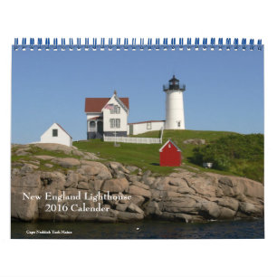 2016 års kalender för New England Lighthouse-Cal