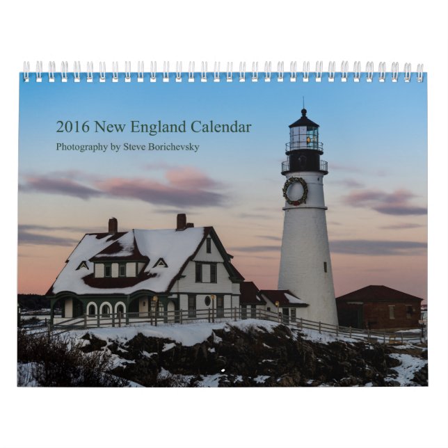 2016 års kalender i New England (Omslag)