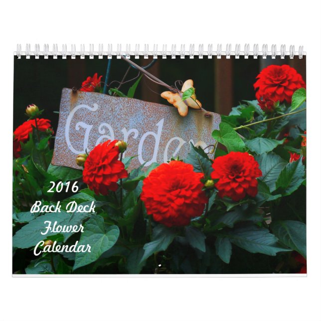 2016 Bakre däck blomkalender Kalender (Omslag)