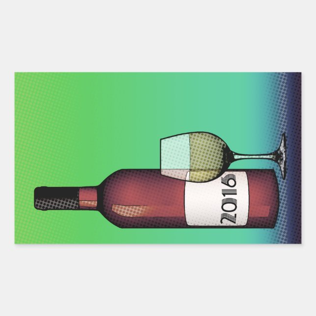 2016 Cheers! Rektangulärt Klistermärke (Framsida)