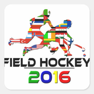 2016: Fält Hockey Fyrkantigt Klistermärke