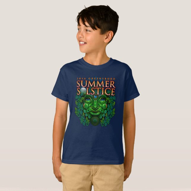 2016 Greensboro Summer Solstice Festival Souvenir T Shirt (Hel framsida)