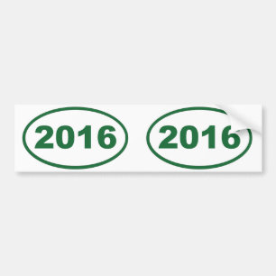 2016 grönt bildekal