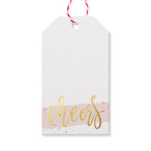 2016 HELGDAG CHEERS handskrivet skript guld rosa