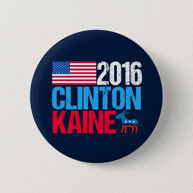 2016 Hillary Clinton Tim Kaine Democrat Knapp (Framsida)