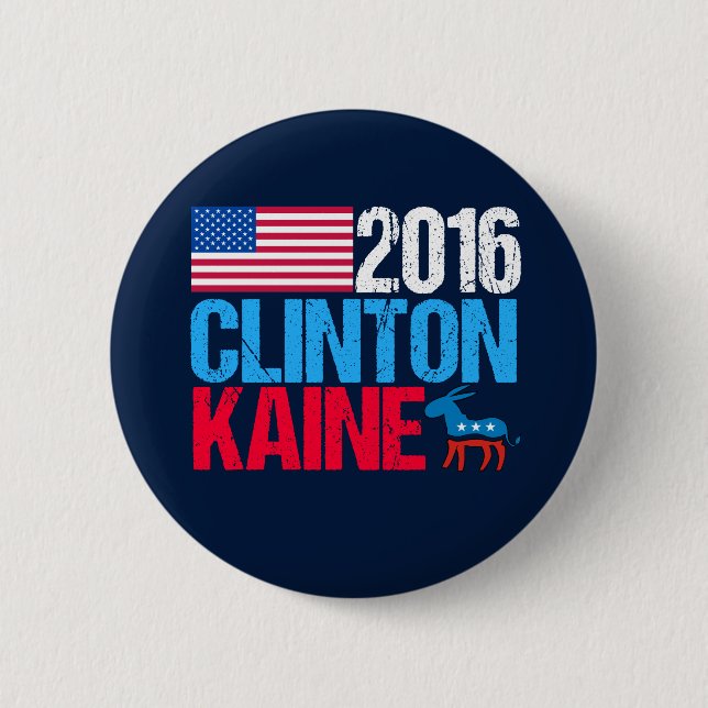 2016 Hillary Clinton Tim Kaine Knapp (Framsida)