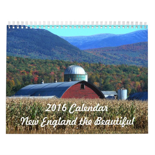 2016 kalender New England det härligt (Omslag)