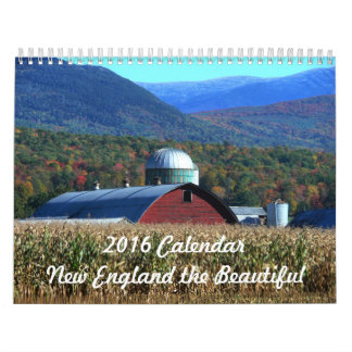 2016 kalender New England det härligt