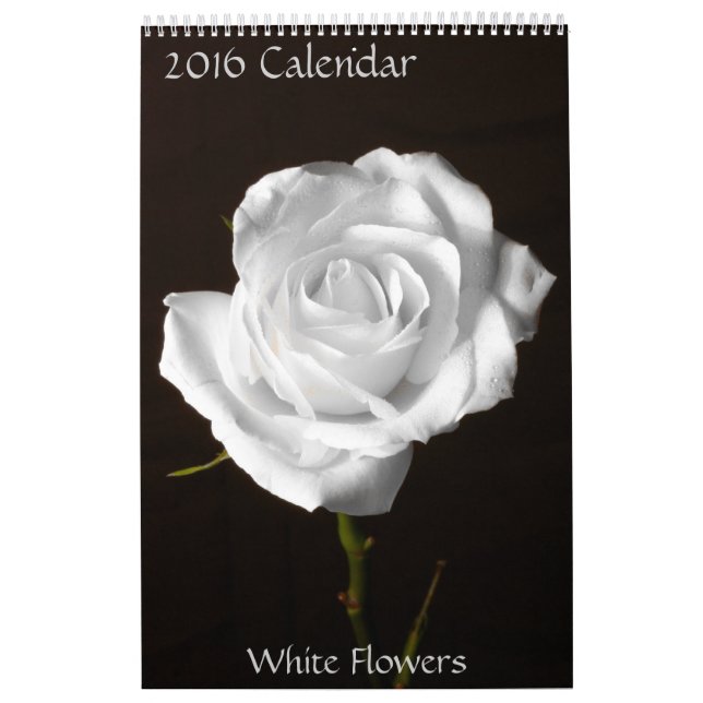2016 Kalender-Vita Blommor Kalender (Omslag)