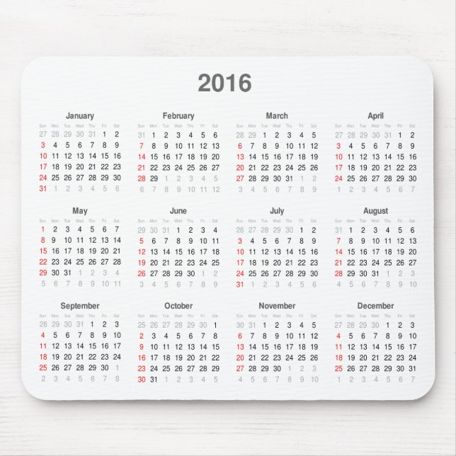 2016 kalendergåvor musmatta (Framsidan)