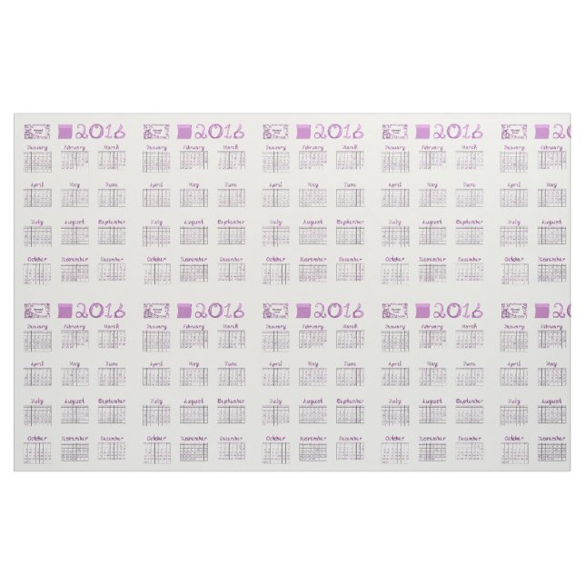 2016 Kalendern Tona Towel Fabric-typsnitt Tyg (Yard)