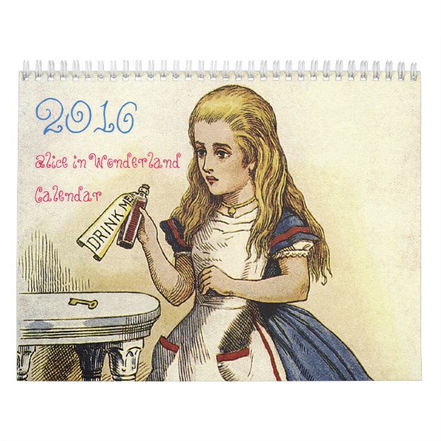 2016 medel Alice i underlandkalender Kalender (Omslag)