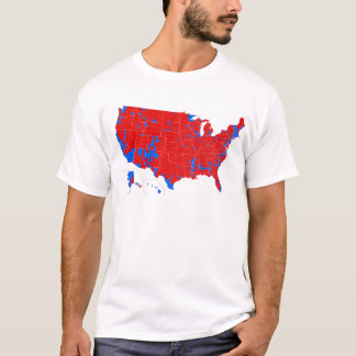 2016 presidentval - jämna resultat för län tee shirt