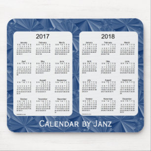 2017-2018 blåttdiamantkalender av Janz Mousepad Musmatta