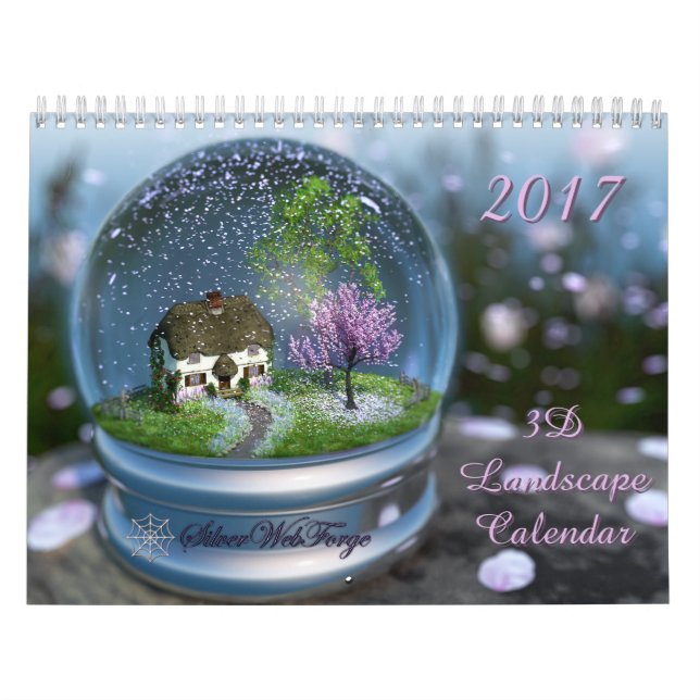 2017 3D landskap kalendern Kalender (Omslag)