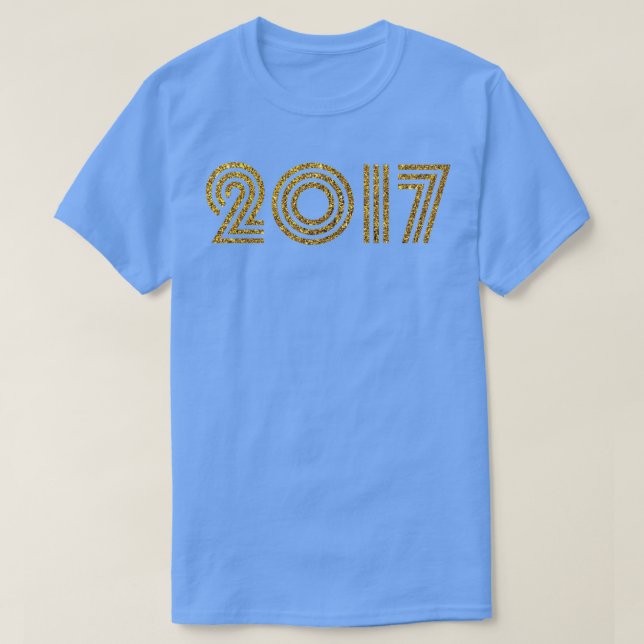 2017 Åldersår Glitter T Shirt (Design framsida)
