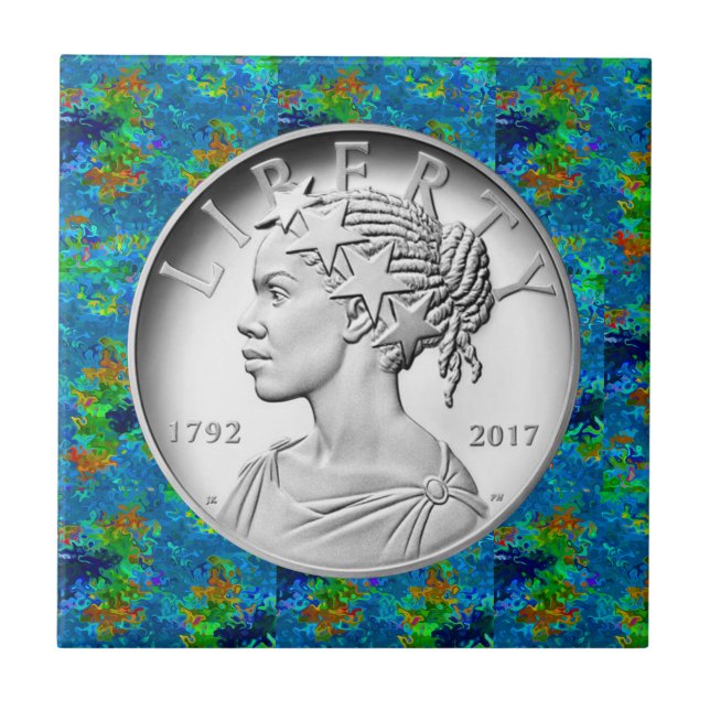  2017 Amerikanska befrielsen 225-årsdagen Silver C Kakelplatta (Framsidan)