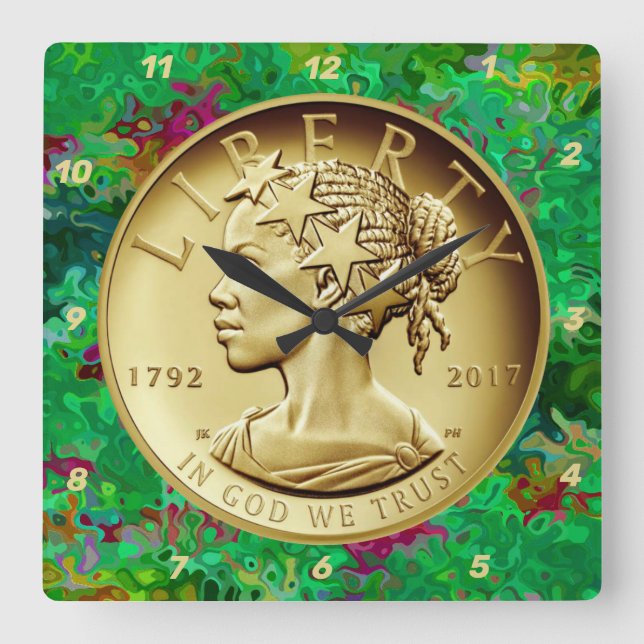 2017 Amerikanska liberty Guld Coin Fyrkantig Klocka (Framsida)