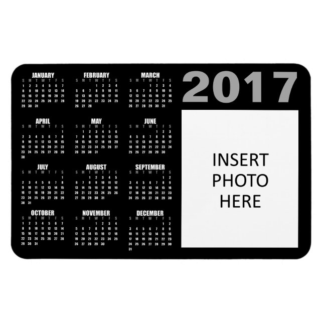 2017-Anpassningsbarnas fotokalender - svart Magnet (Horisontell)