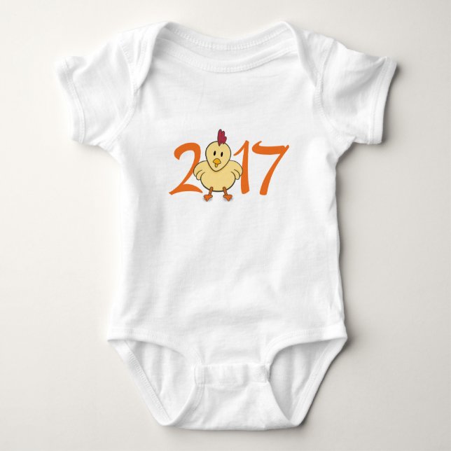 2017 år av tuppen t shirt (Framsida)