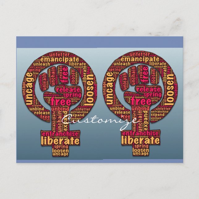 2017 års höger för kvinnor från Thunder_Cove Vykort (Framsida)