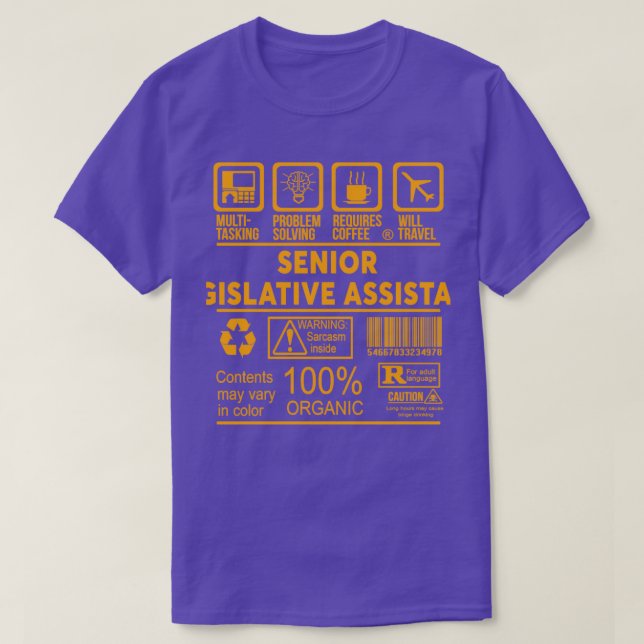 2017 års klasskonstruktion för SENIOR LAGSTIFTNING T Shirt (Design framsida)