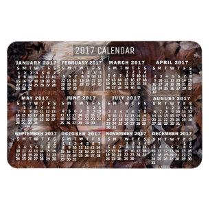 2017 års månadskalender - vit   LÄGG TILL BILD Magnet