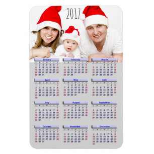 2017 års Mini-kylskåp, magnet-kalender för familje Magnet
