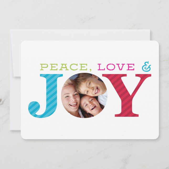 2017 års PHOTO-HELGDAG - enkel djärv glädje modern Julkort (Framsida)