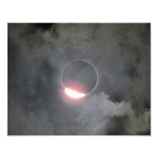 2017 Eclipse with Diamond Ring Photo Print Fototryck