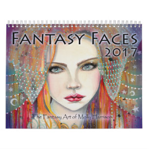 2017 Fantasy Faces konstkalender Molly Harrison Kalender