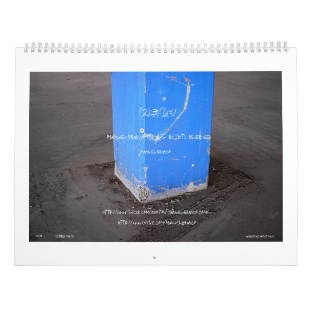 2017 Fotografisk ART CALENDAR från manuelbranco Kalender (Baksida)