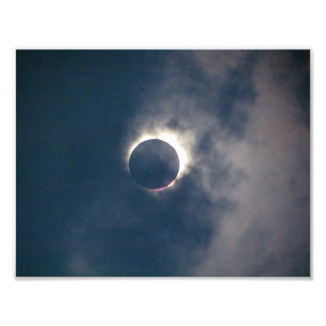 2017 Fullt Solar Eclipse Photo Print Fototryck (Framsidan)