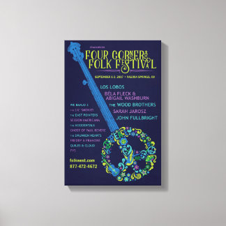 2017 Fyra folkfestivaler för hörn Poster Canvastryck