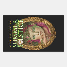 2017 Greensboro Summer Solstice Festival Souvenir Rektangulärt Klistermärke