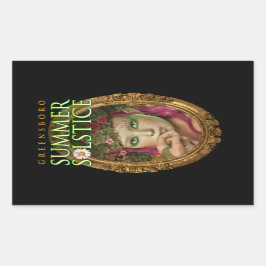 2017 Greensboro Summer Solstice Festival Souvenir Rektangulärt Klistermärke