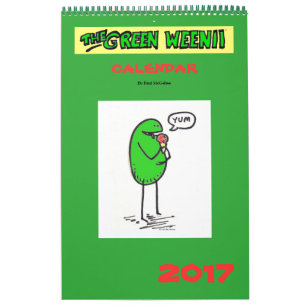 2017 Grönt Weenii-kalender Kalender