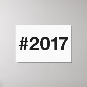 2017 Hashtag 8 födelsedagsdagen Canvastryck