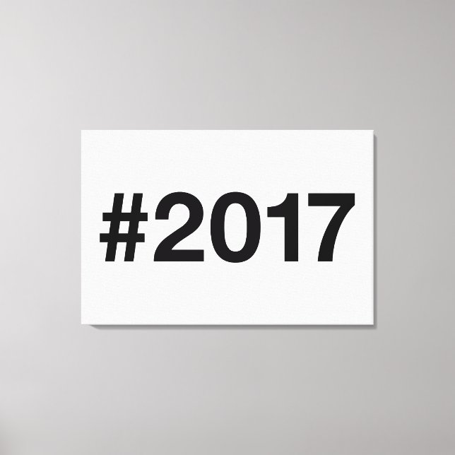 2017 Hashtag 8 födelsedagsdagen Canvastryck (Framsida)