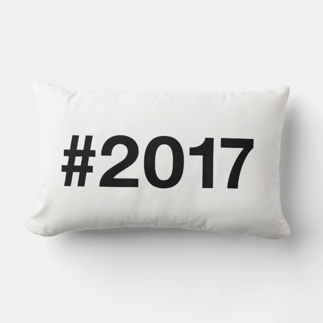 2017 Hashtag 8 födelsedagsdagen Lumbarkudde (Framsida)