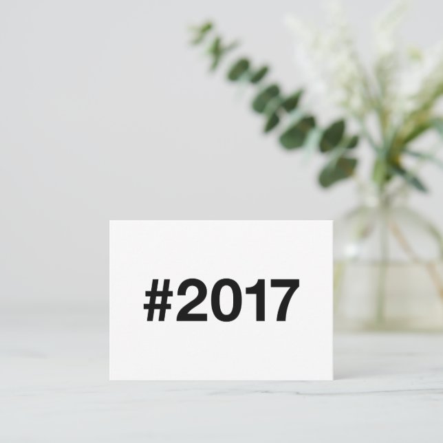 2017 Hashtag 8 födelsedagsdagen Visitkort (Stående Fram)