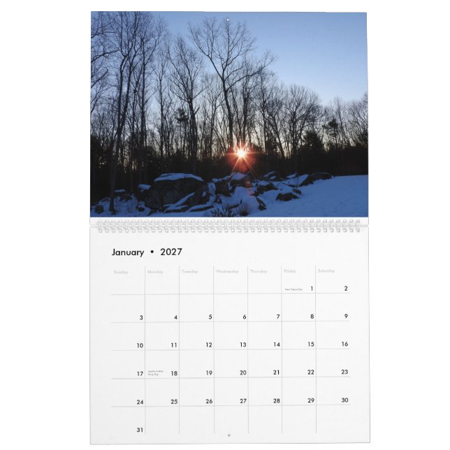 2017 kalender - New Hampshire natur av Traci York (Jan 2027)