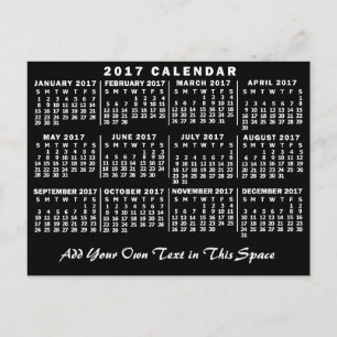 2017 Kalender (Se Beskrivning för ny version) Vykort