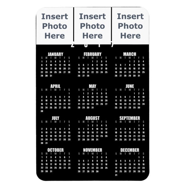 2017 Kalendermagnet - Fotokollage-mall Magnet (Vertikal)