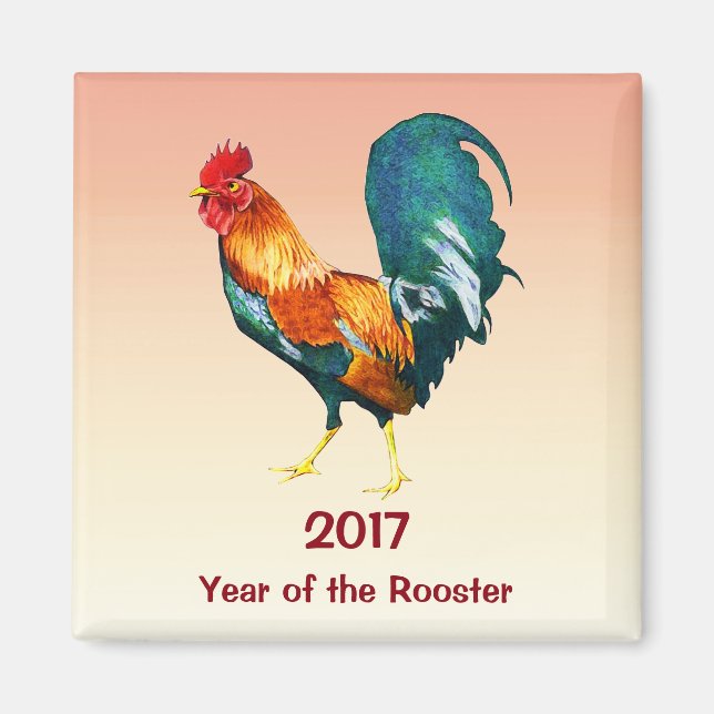2017 Kinas nya år för Tupp Magnet (Framsidan)