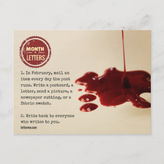 2017 Månad för Brev vykort