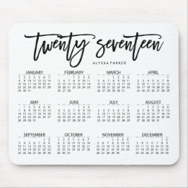 2017 modern typografi för kalender | musmatta