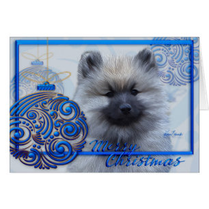 2017 Samlarens Keeshond-julkort Hälsningskort