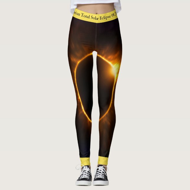 2017 sol- förmörkelse LeggingsSolar Leggings (Framsida)