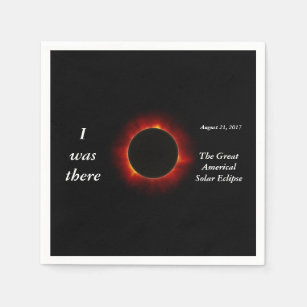 2017 sol- förmörkelse "var jag där" upplagan pappersservett